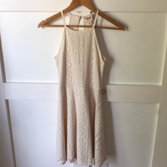 Mossimo Supply Co. Dresses & Skirts - Cream Crochet Skater Dress